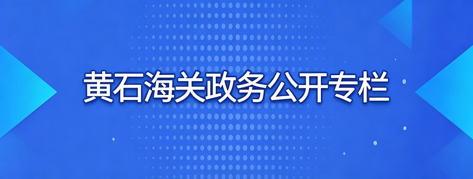 黄石海关政务公开专栏